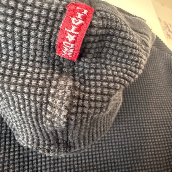 Hard Tail Washed Black Waffle Print Long Sleeve Hooded Open Top with Pockets M - Picture 7 of 9